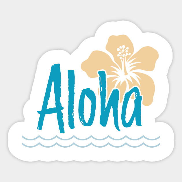 Aloha! Sticker by burlybot